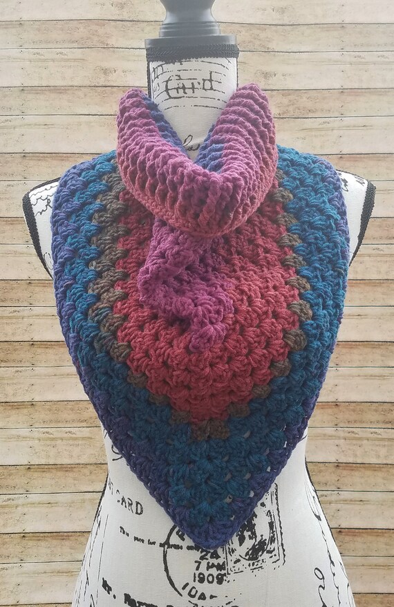 Bandana Cowl * Triangle Scarf * Wide Neck Cowl * Crochet