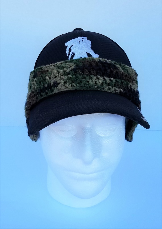 Baseball Cap Ear Warmer / Crochet / Men 