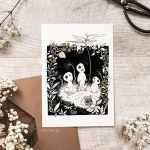 Kodama – Japanisches Wald-Yokai – Postkarte