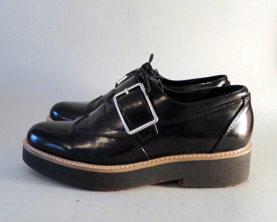 Chunky ZARA Woman 1950s Style Buckle BROGUES / Rockab… - Gem