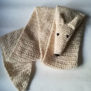 XXL zeer lange handgebreide FOX WOOL sjaal zeer warme dubbele steek verstelbare witte parel dames hygge perfect cadeau
