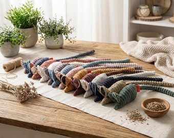 Valerian Cat Toy Mice – Handmade Soft Mouse Set of 10, Safe Oeko‑Tex Fabric, Stimulating Play for Cats