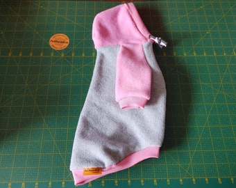 Fleece hoodie long sleeve style for all cats, Sphynx cat clothing, Devon rex