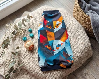 Cat shirt Geo Cats colorful geometric pattern