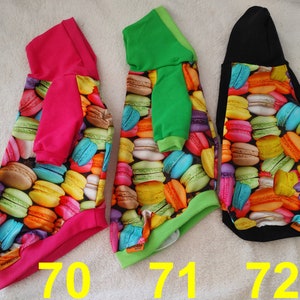 Suéter de manga larga con estampado de macarrones para gatos Sphynx