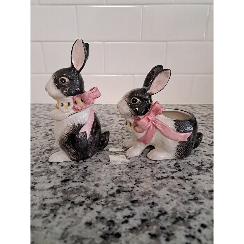 Vintage Fitz and Floyd Pansy Parade Cream & Sugar Bowl 1991 Etsy