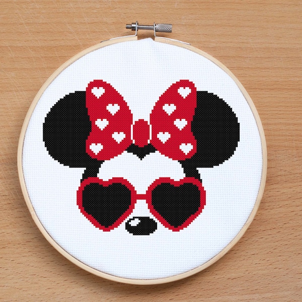 Mouse cross stitch pattern PDF Embroidery pattern Baby cross stitch Easy Counted cross stitch Kids gift Nursery wall decor