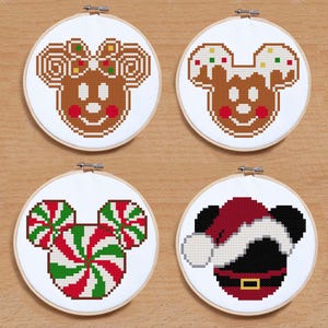 Kreuzstichmuster Weihnachten Maus: Baumschmuck, Ornamente als PDF-Datei