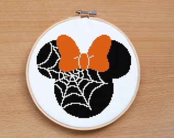 Happy Halloween cross stitch pattern PDF Mouse cross stitch Baby cross stitch Halloween patterns Halloween gift Halloween home decor