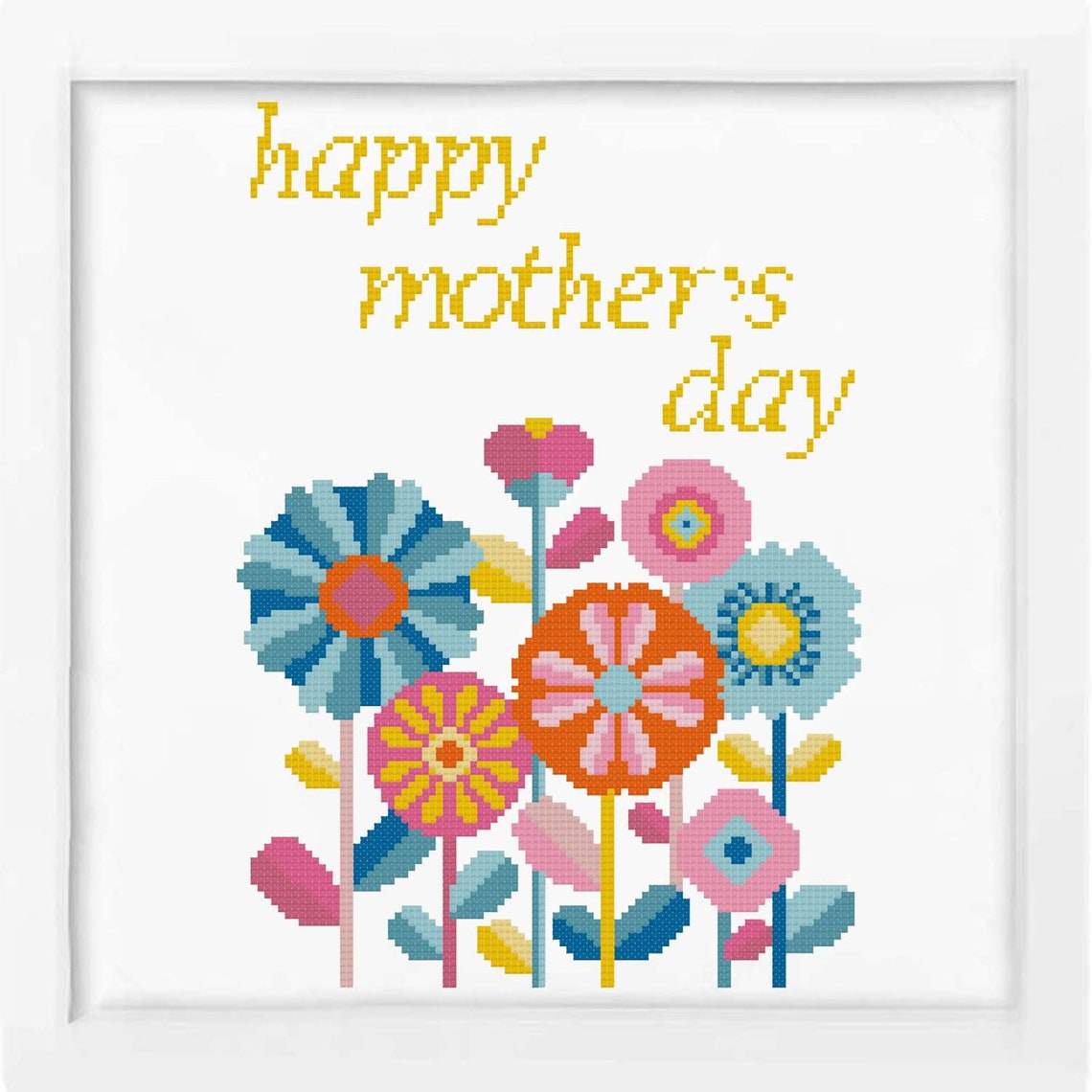 Mother's Day Cross Stitch Pattern Mom Cross Stitch Etsy