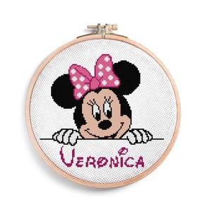 Mouse Cross Stitch Pattern: Personalized Baby Girl Decor (PDF)