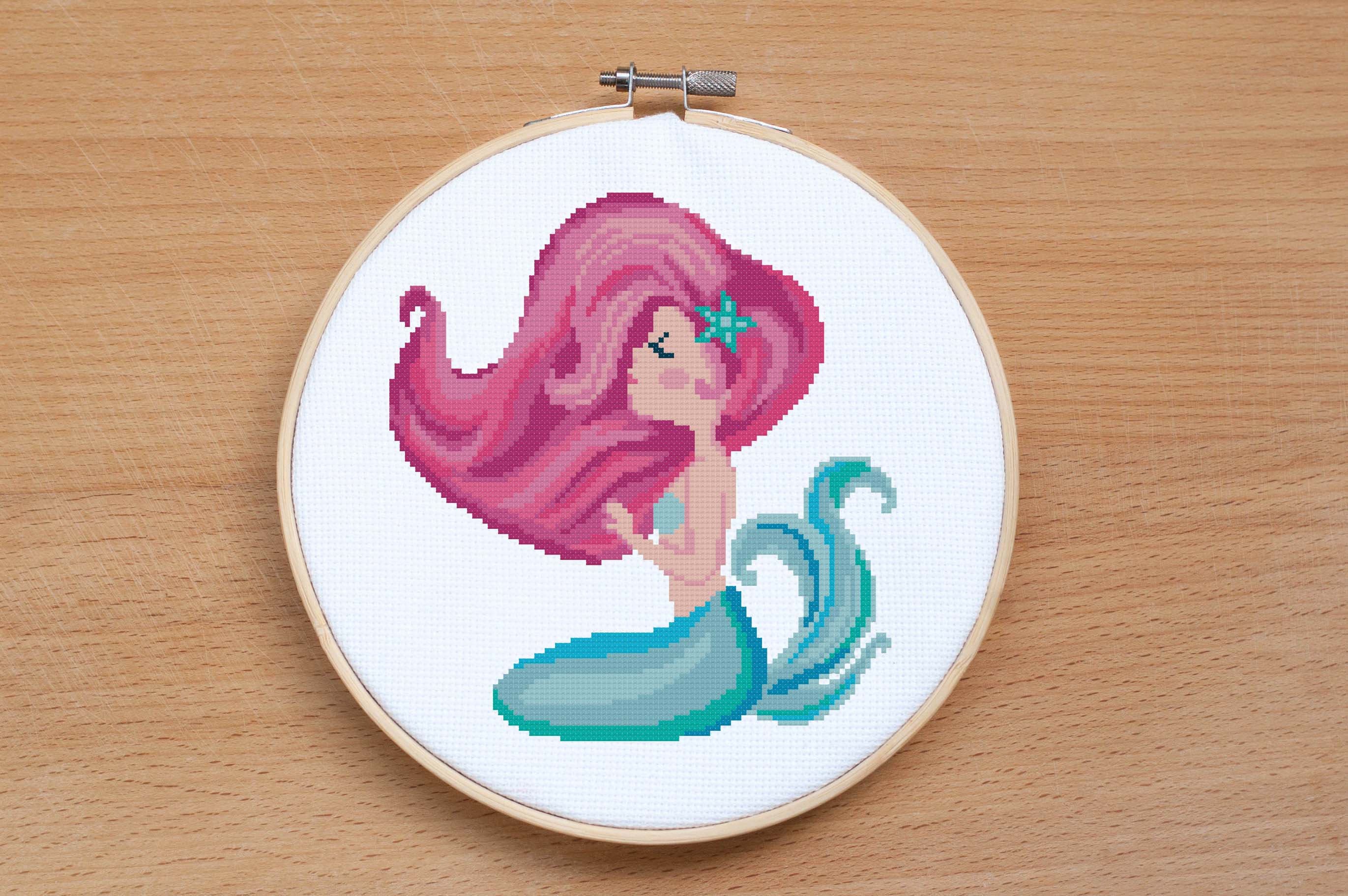 Mermaid Cross Stitch Pattern PDF Baby Cross Stitch Modern | Etsy