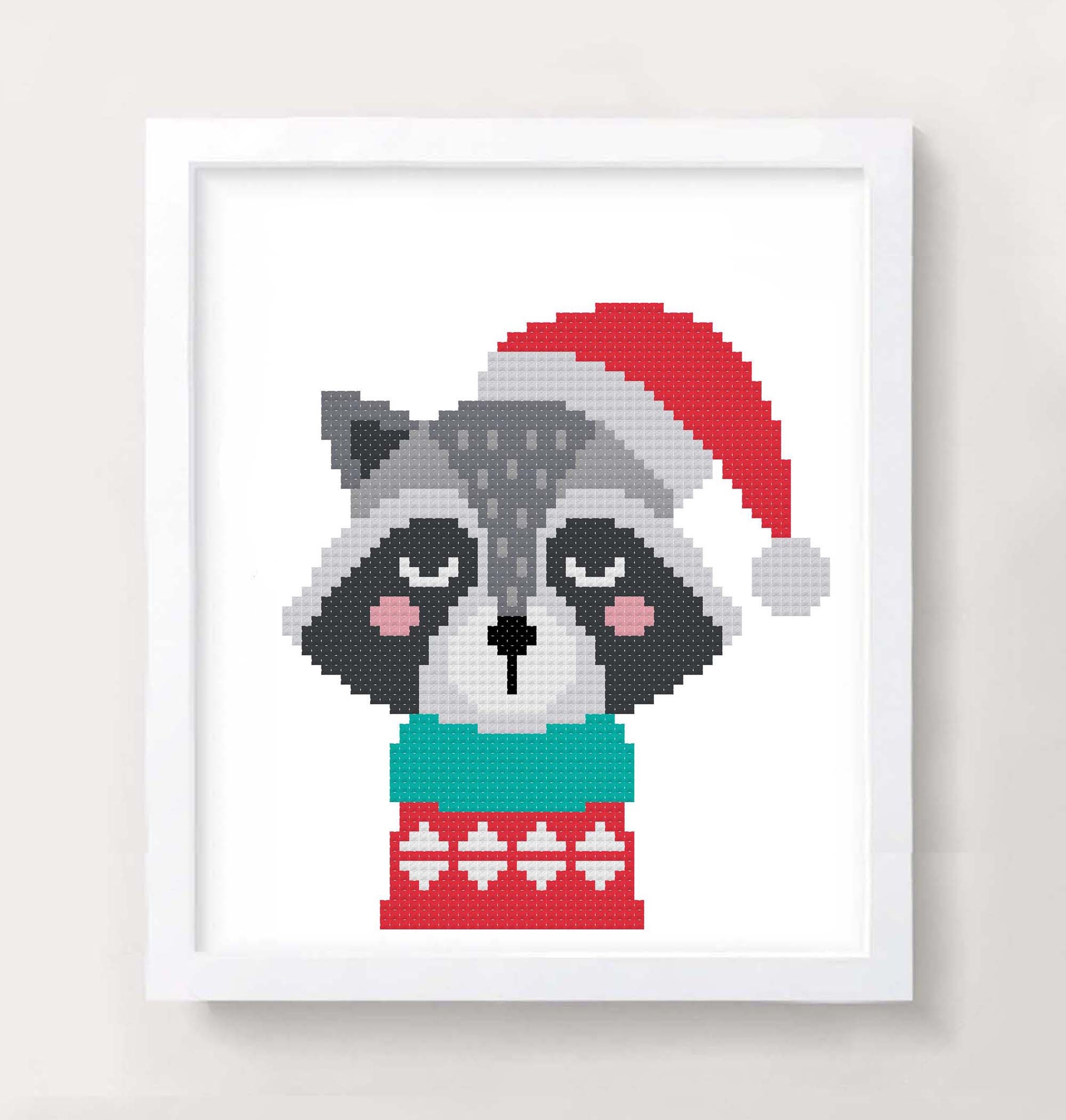 Christmas Animals cross stitch pattern PDF Merry Christmas Etsy Nederland