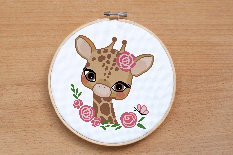 Cute Baby Cross Stitch Pattern Giraffe Cross Stitch Animal Etsy