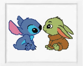 Stitch cross stitch pattern PDF Baby Alien cross stitch Stitch Baby gift Baby cross stitch pattern Nursery decor