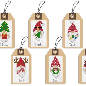 Kersttag Kabouters kruissteekpatroon Kerstversieringen Kerstkaarten DIY Kinderen Kerst Mini kruissteek Kleine kerstcadeaus