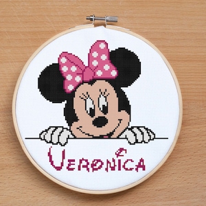 Mouse cross stitch pattern Personalized Baby cross stitch PDF Modern Easy cross stitch Kids Baby gift Nursery decor