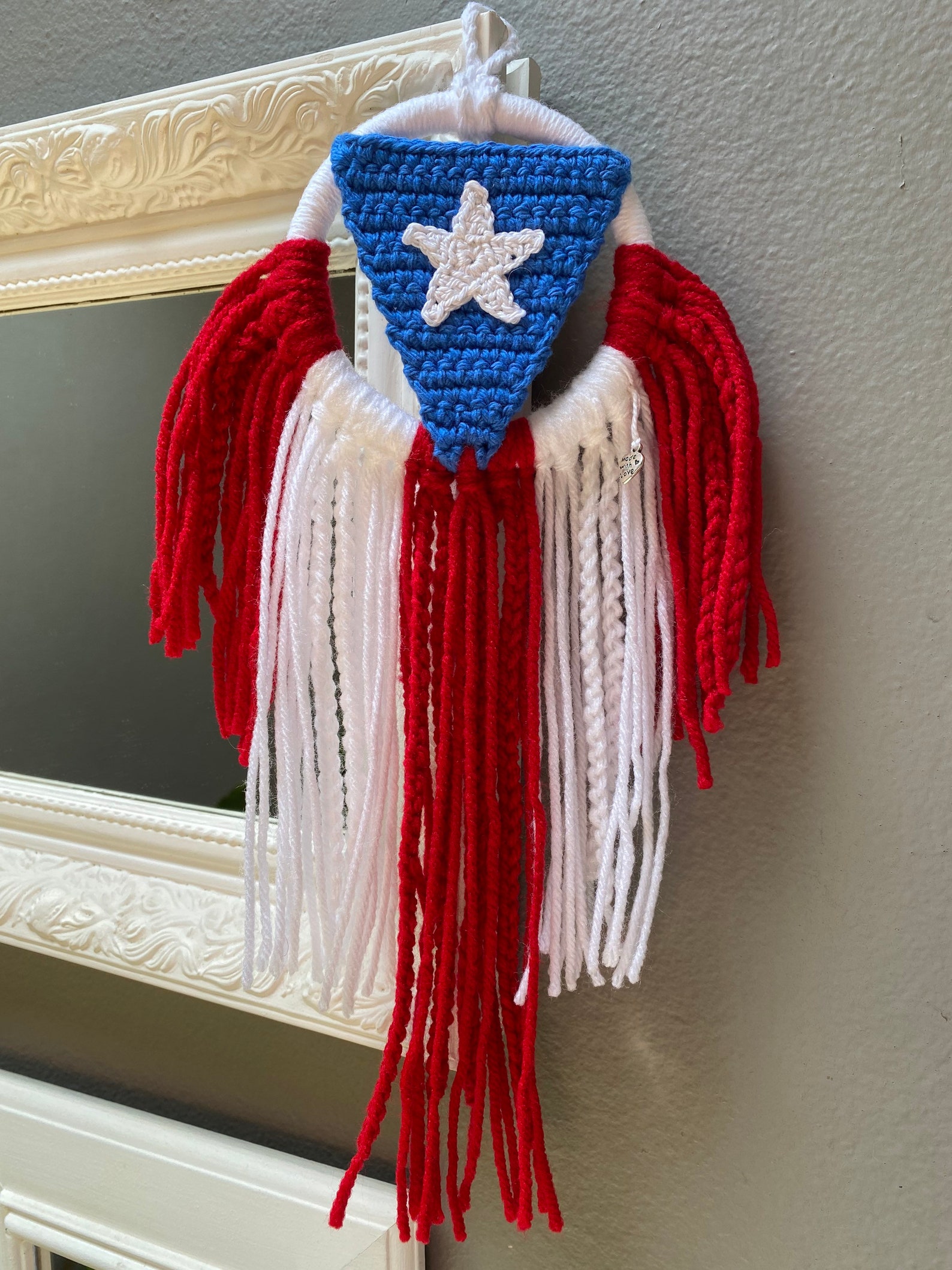 Puerto Rico Dream Catcher Flag / 4 ring Etsy