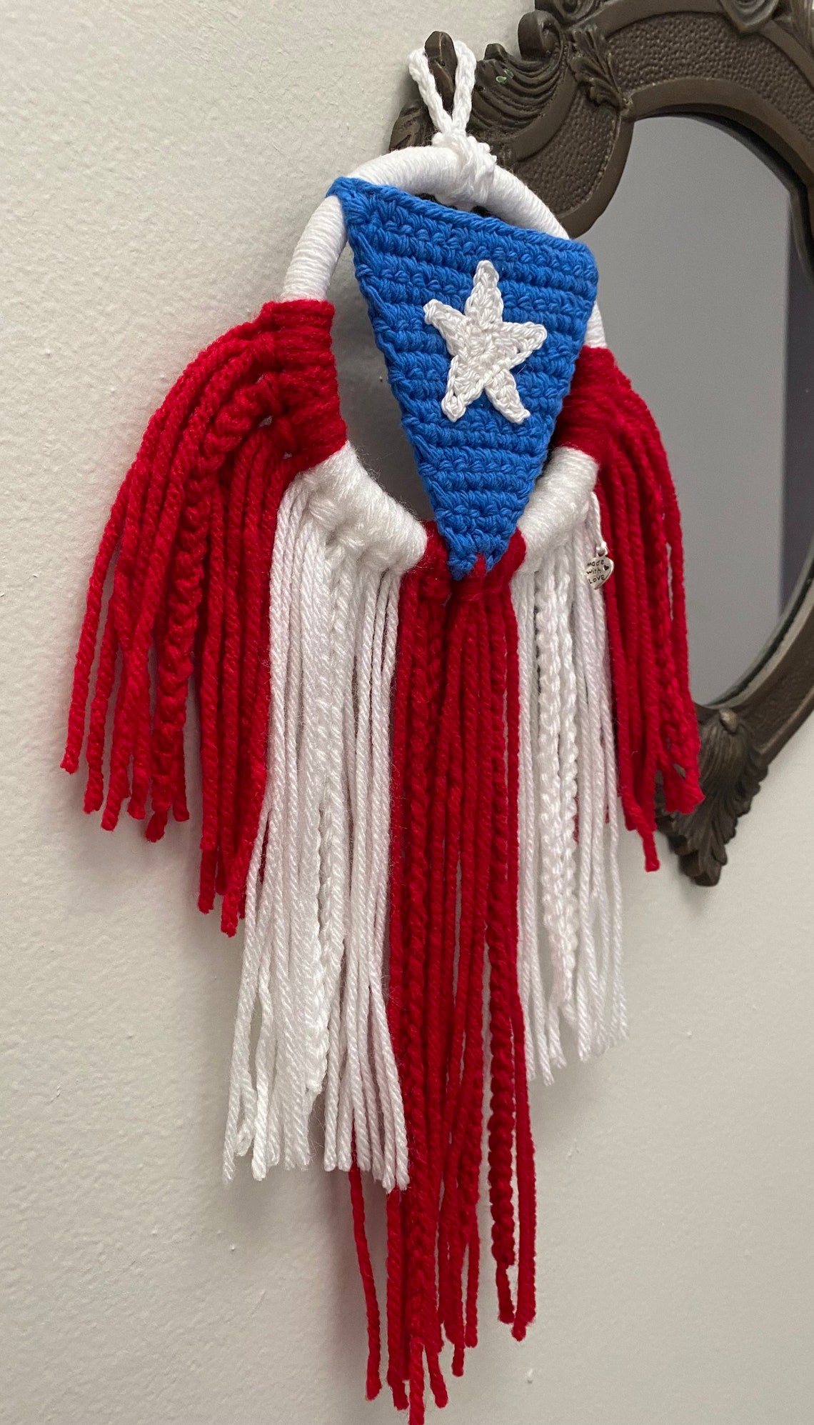 Puerto Rico Dream Catcher Flag / 4 ring Etsy