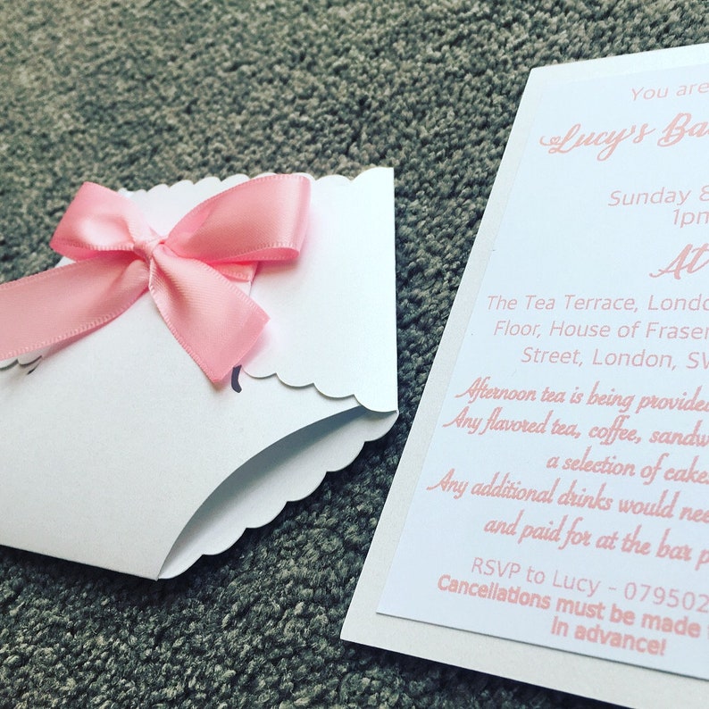 Baby Shower Foiled Diaper Nappy Invitation Pearlescent Etsy
