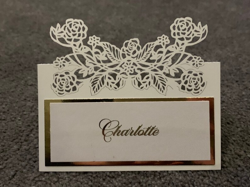 Laser Cut Place Card Setting Etsy