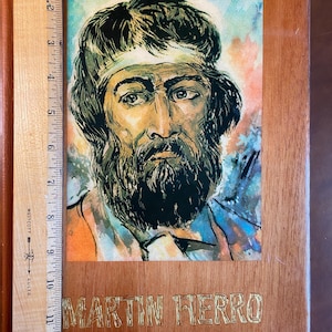 Vintage Martín Fierro Polyglot Edition: 1973 Wooden Cover Argentine Gaucho Epic