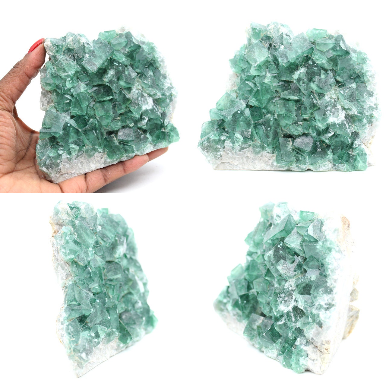 Fluorite Verte de Madagascar 730Gr 110mm Madagascar