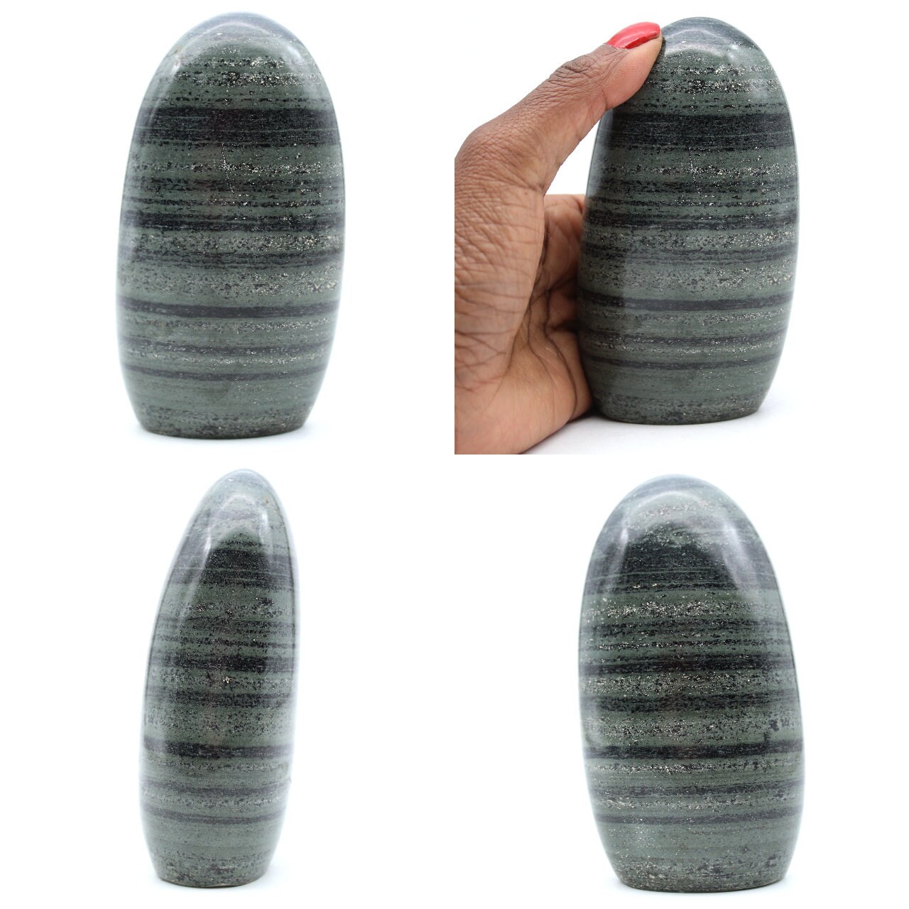 Jaspe Verte Striée de Madagascar 650Gr 120mm Madagascar