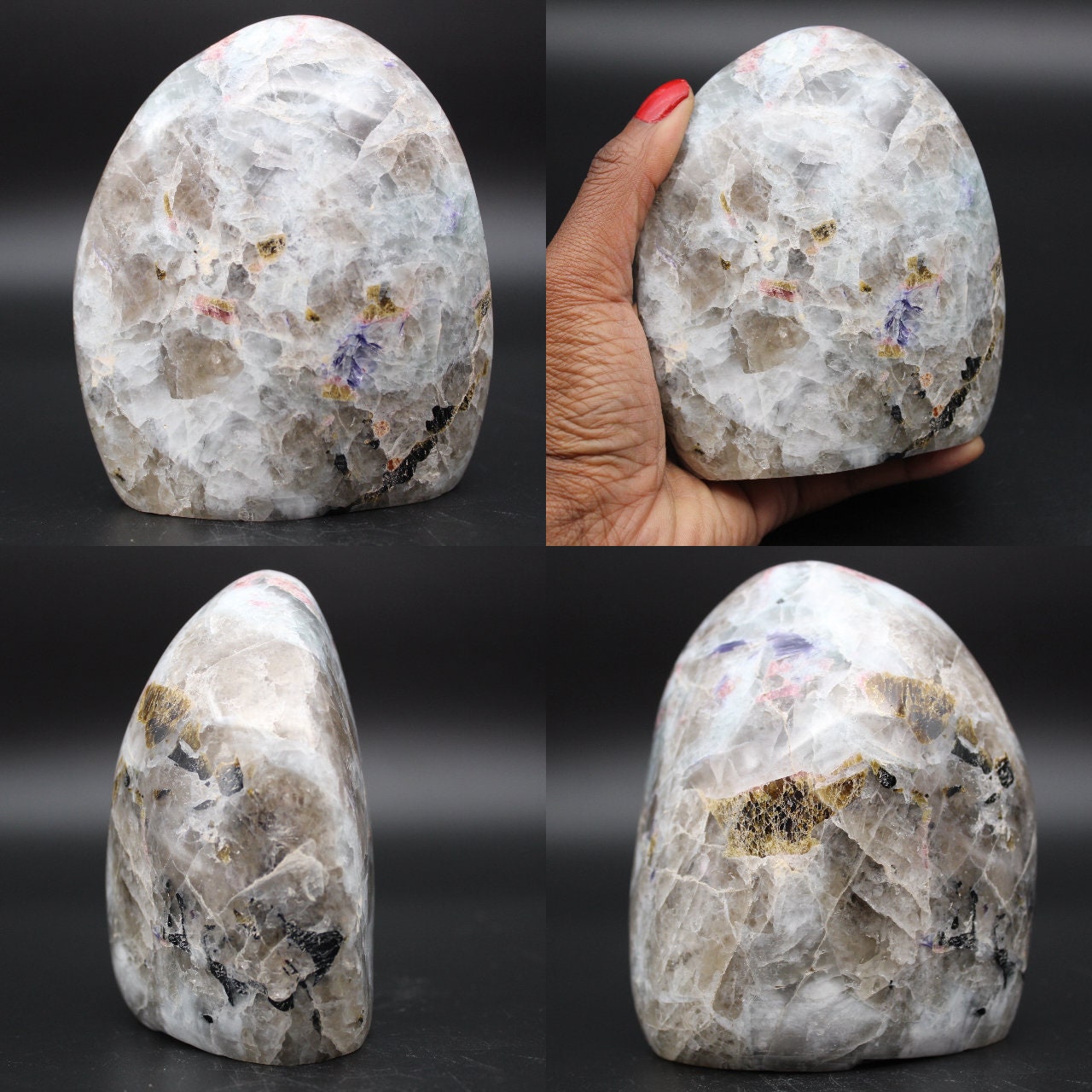 Inclusions de Tourmaline Naturelle Collection 1150Gr 115mm Madagascar