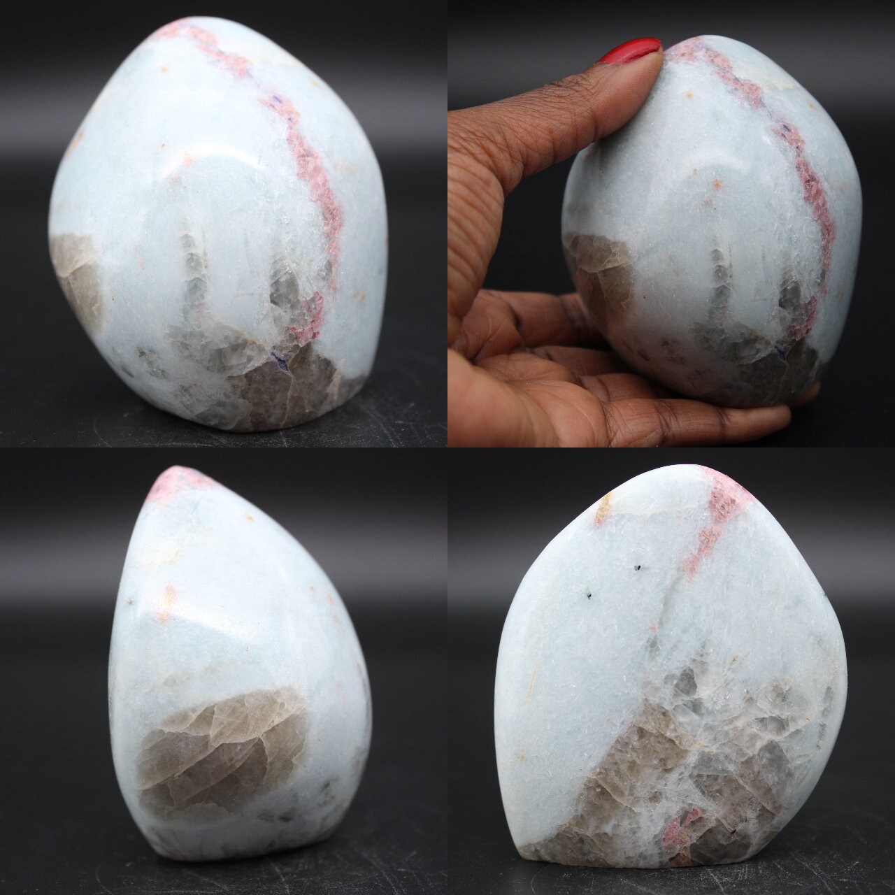 Pierre à Inclusion de Tourmaline Madagascar 450Gr 80mm Madagascar