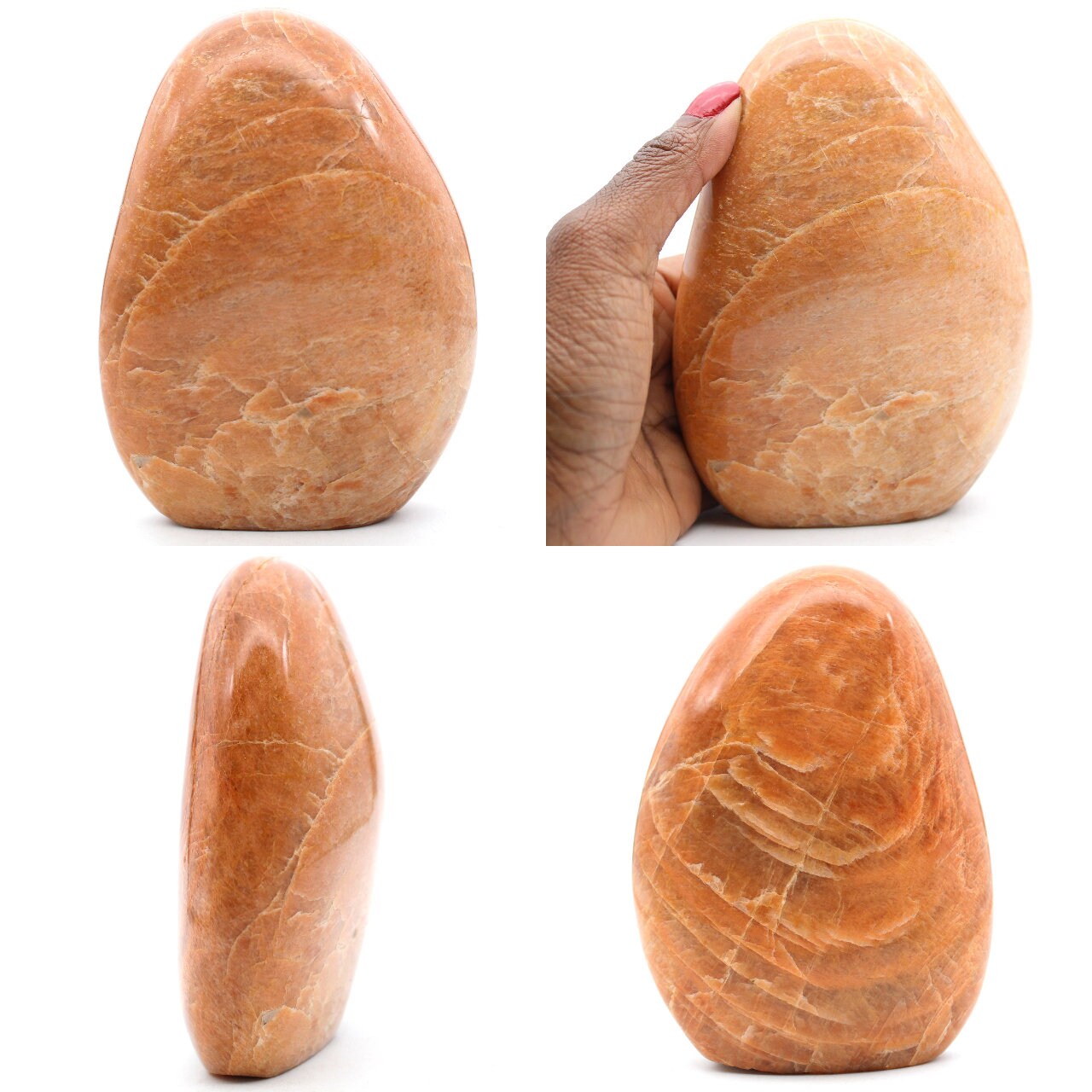 Pierre de Lune Rose Microline Naturelle Collection 1000Gr 135mm Madagascar