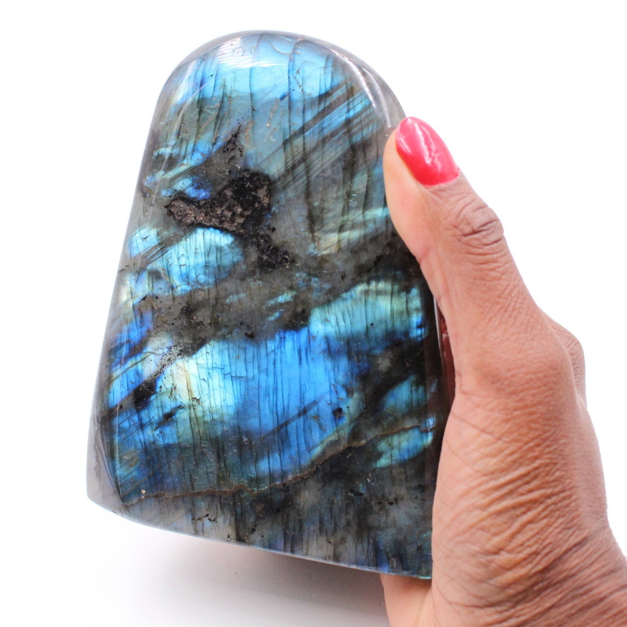 Bloc à Poser en Labradorite 980Gr 120mm de Madagascar