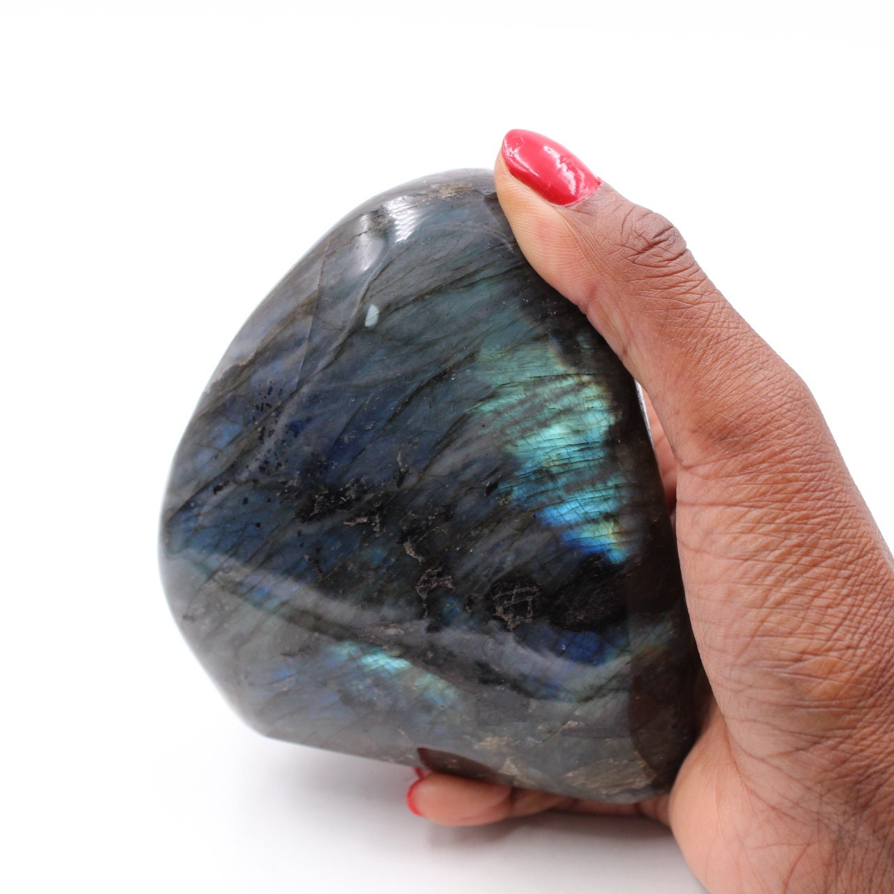 Labradorite Polie Pour Ornement 900Gr 110mm de Madagascar