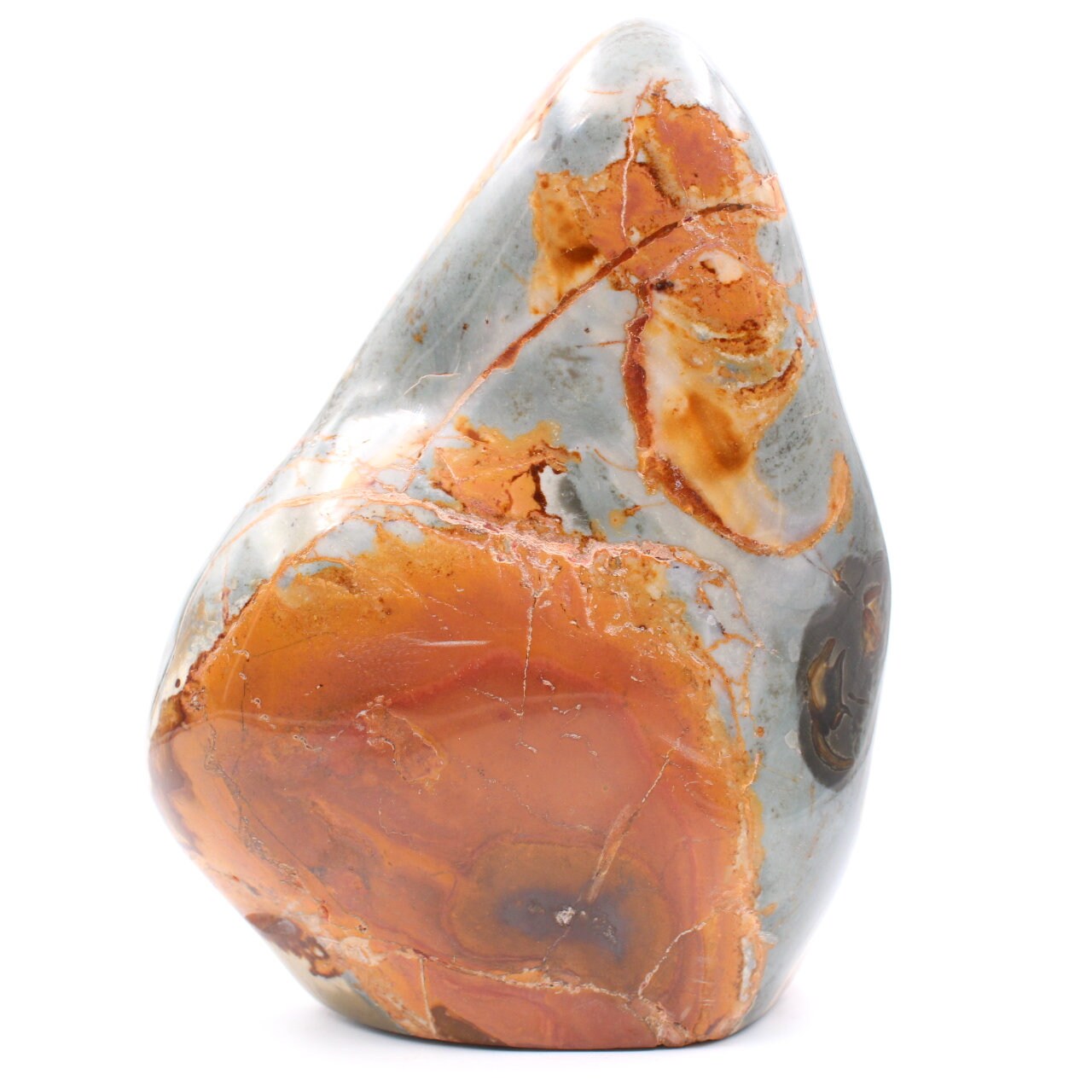 Jaspe Imprimée Forme Libre Entièrement Polie 1380Gr 160mm de Madagascar