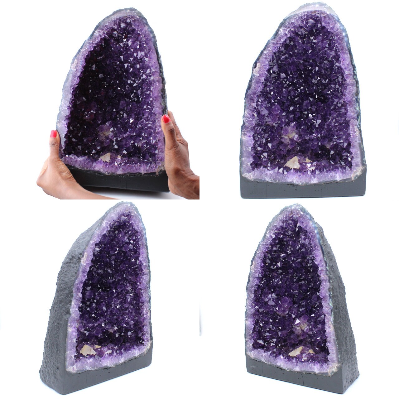 Géode d'améthyste avec Cristal de Calcite 9400Gr 340mm Brésil