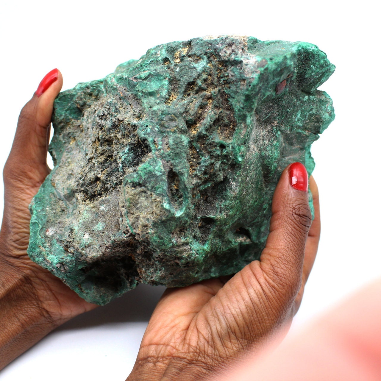 Bloc de Malachite Brute 3720Gr 150mm Congo-Kinshasa