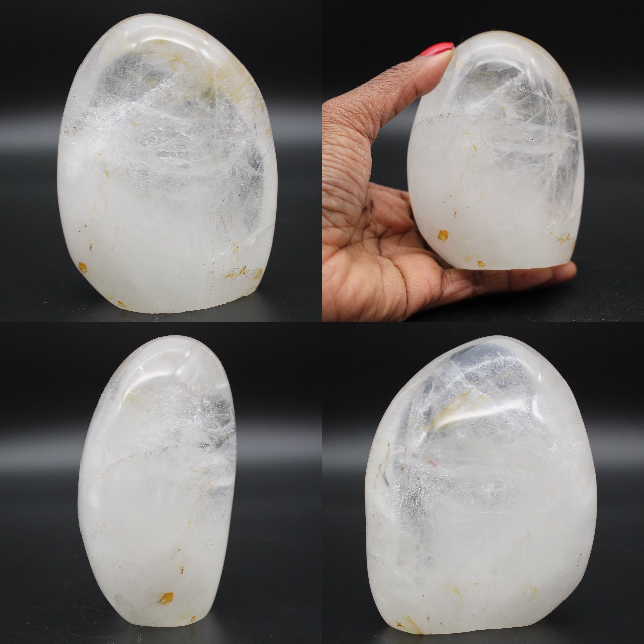 Quartz Cristal de Roche Naturel Collection 690Gr 100mm Madagascar