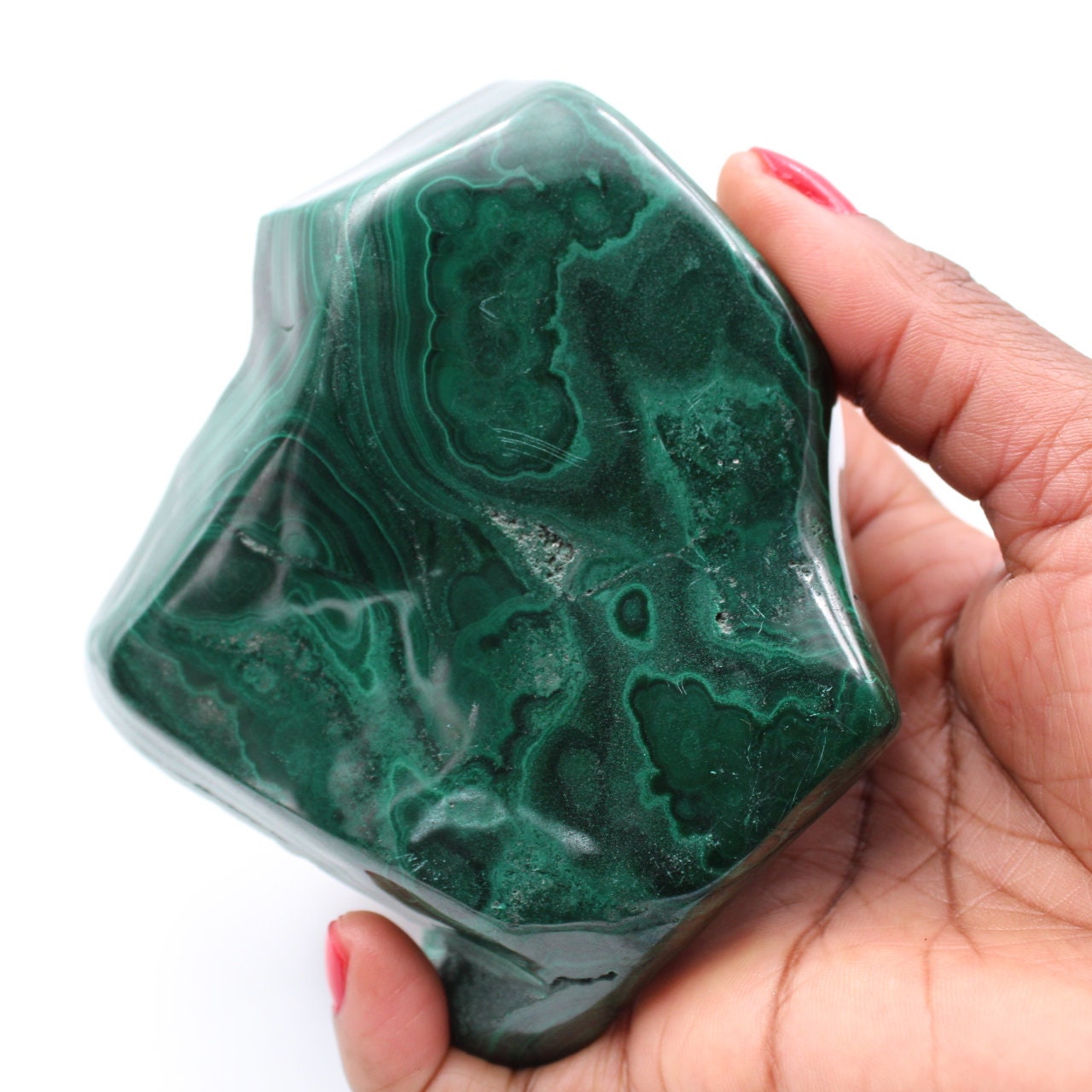 Forme Libre en Malachite 580Gr 90mm de Congo-Kinshasa