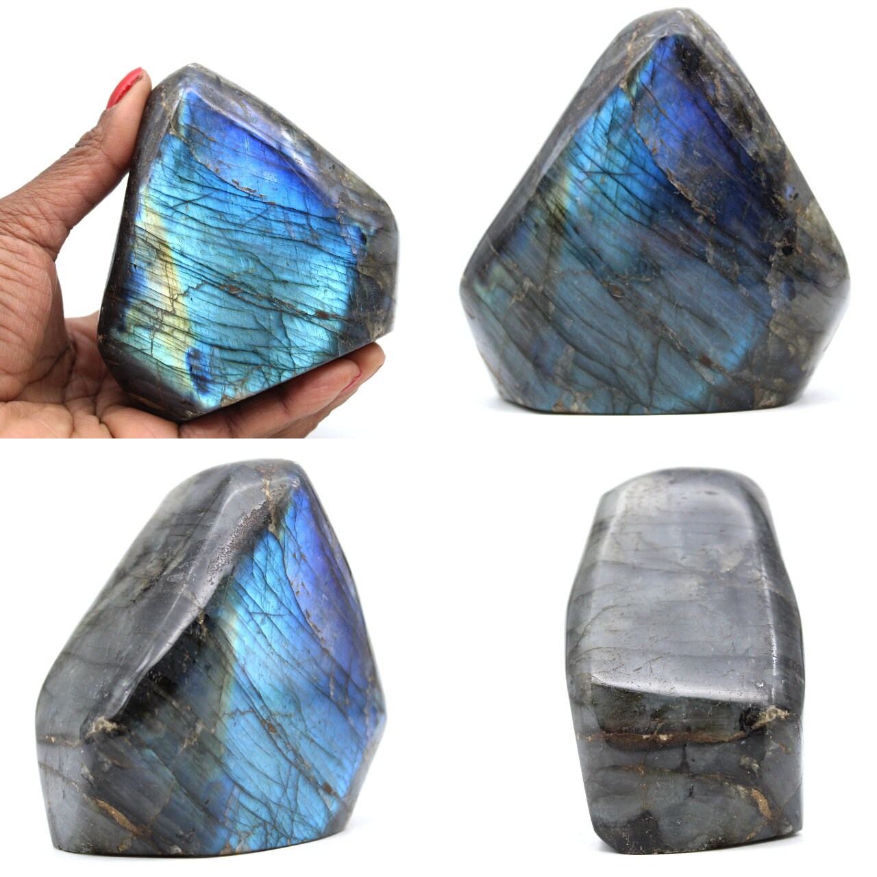 Labradorite Polie de Décoration 690Gr 90mm Madagascar