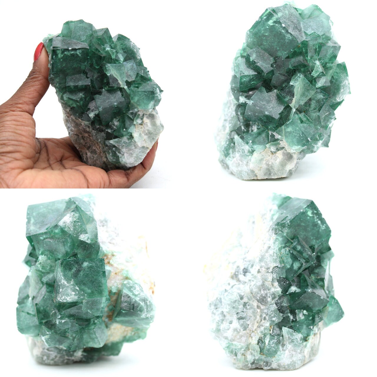 Fluorite Naturelle Cristallisée 840Gr 100mm de Madagascar