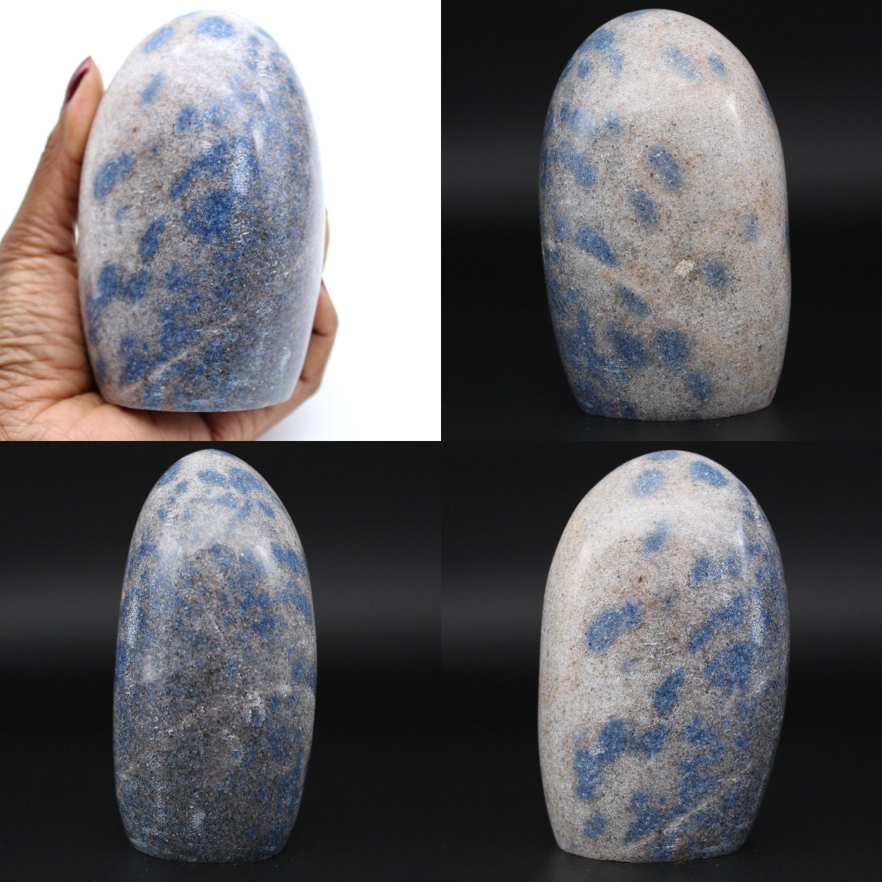 Pierre Polie en Lazulite 750Gr 110mm de Madagascar