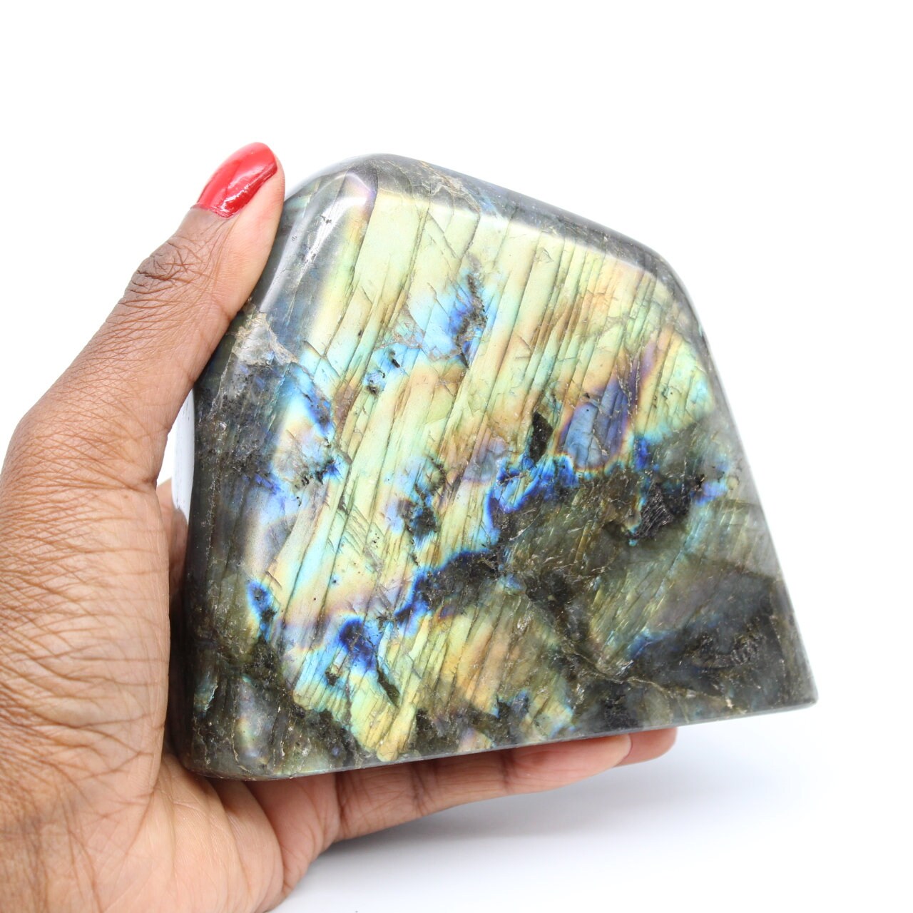 Pierre de Collection en Labradorite 1050Gr 115mm Madagascar