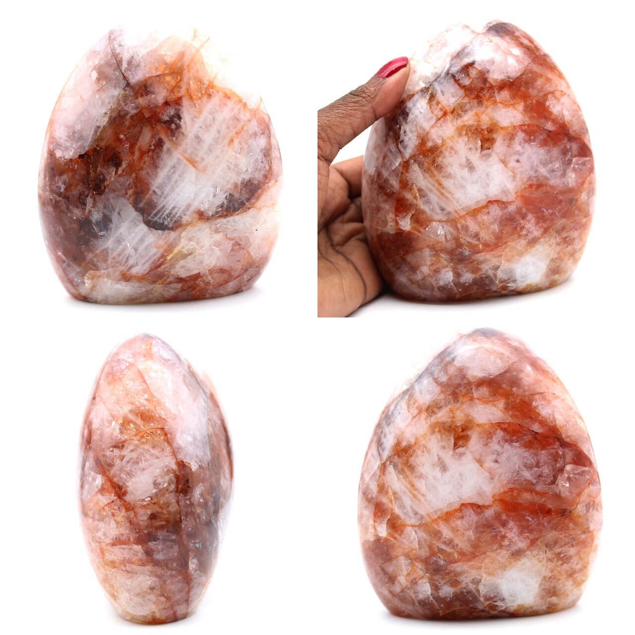 Pierre de Décoration en Quartz Hématoïde 1450Gr 130mm Madagascar