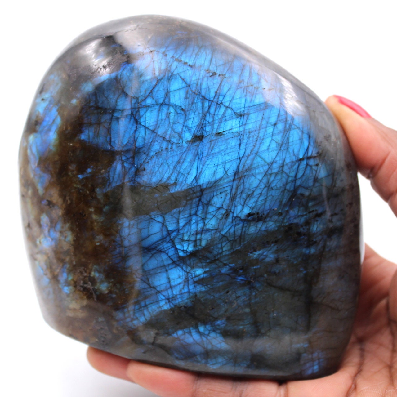 Top Pierre de Labradorite Forme Libre d'ornement 1060Gr 115mm Madagascar