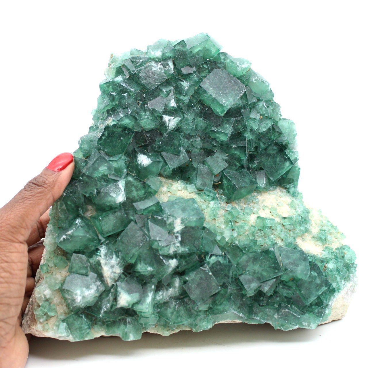 Cubes de Fluorite Verte Cristallisée Près 4 Kilo 3800Gr 220mm Madagascar
