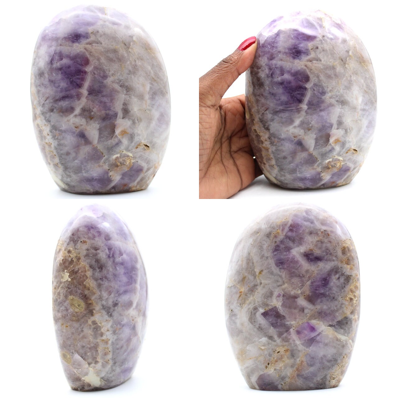 Pierre d'améthyste Polie de Madagascar 1390Gr 140mm Madagascar