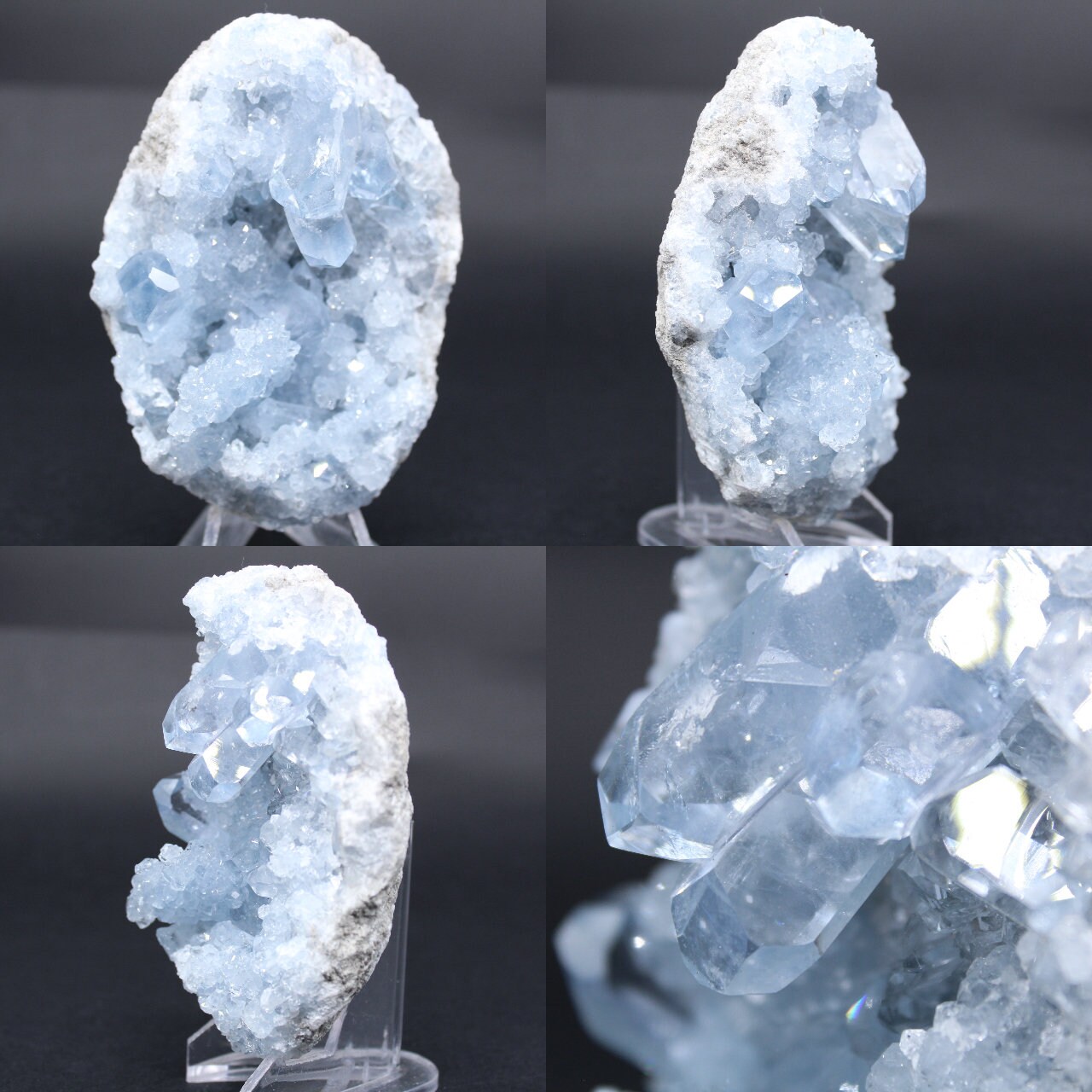 Cristaux en Célestite 650Gr 115mm de Madagascar