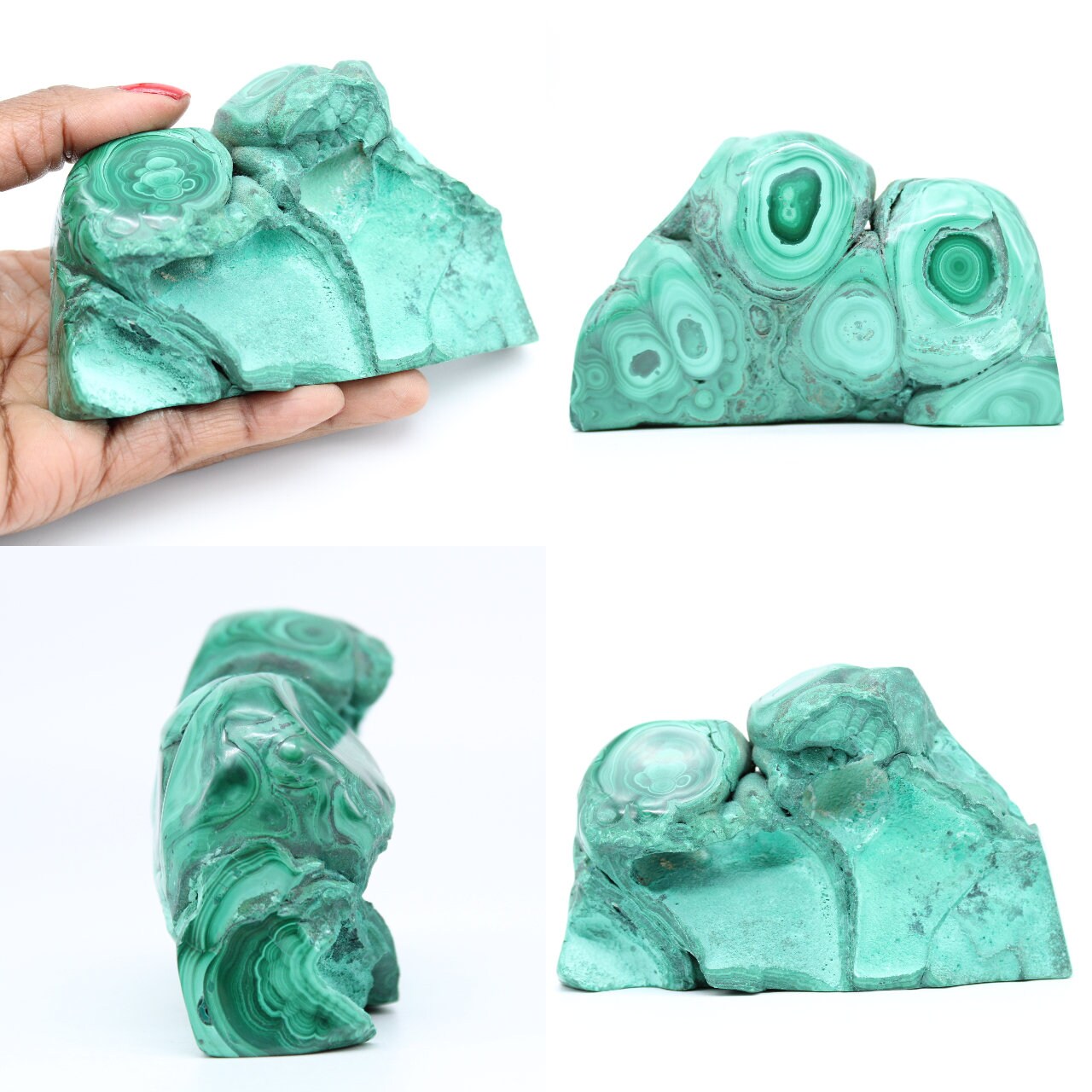 Malachite Pour Décoration 530Gr 115mm de Congo-Kinshasa