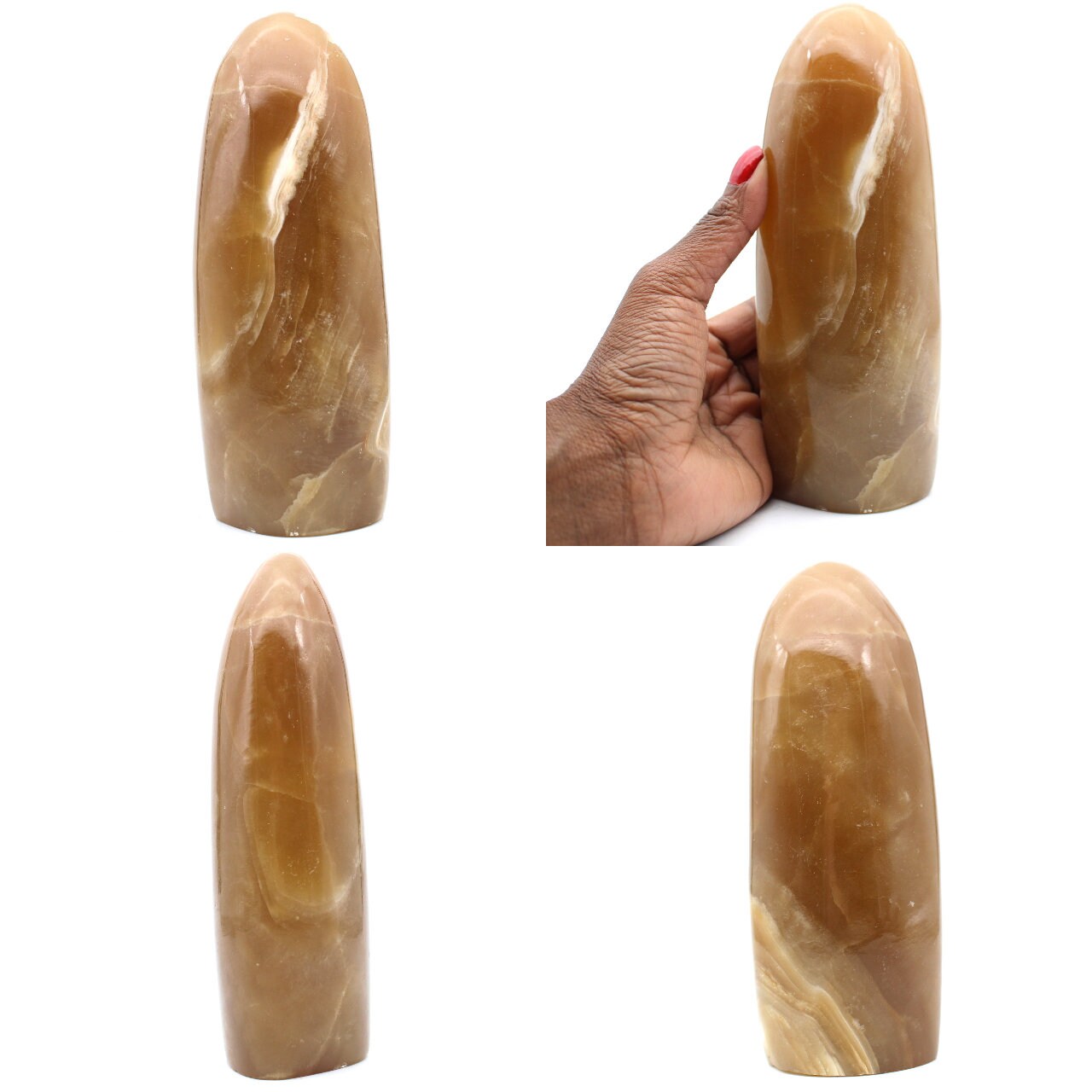 Pierre en Calcite Miel Naturelle 1050Gr 175mm de Madagascar