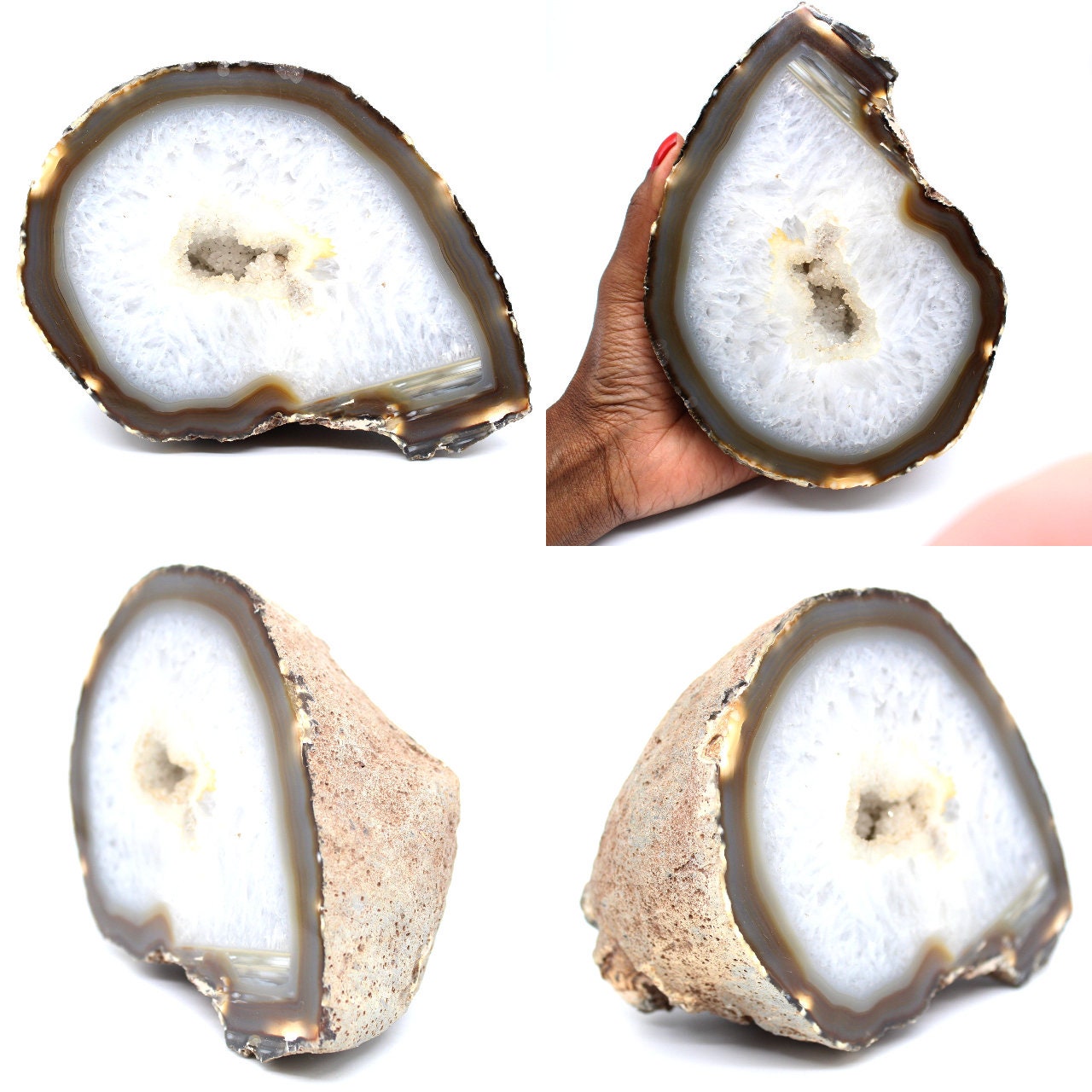 Demi Géode d'agate Quartz 2280Gr 180mm de Uruguay